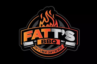 give creative bbq logo design with new concepts