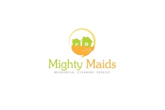 design elegant progressive mighty maids logo