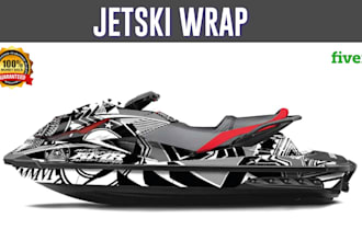 design unique car wrap, jetski wrap, boat wrap, van wrap, vehicle wrap