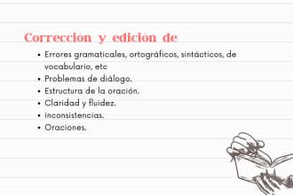 proofread and edit your book in spanish