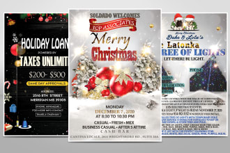 do ladies event, new year, christmas xmas party flyers