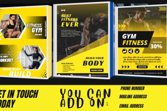design health, fitness, gym, yoga poster within 24 hours