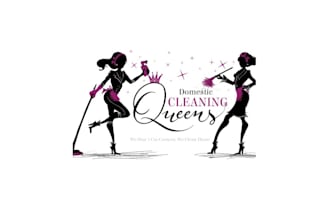 design famous original domestic cleaning queens logo