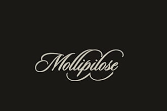 give a scripted, handwritten, signature, calligraphy logo