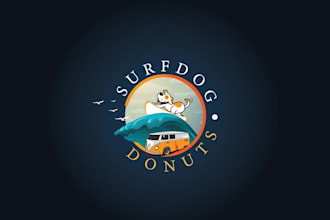 design traditional smart cute dog logo