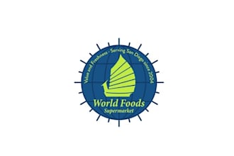 design premium original world foods supermarket logo