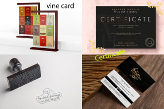created a business card etc to meet your business needs