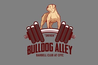 design elegant amazing bulldog alley logo
