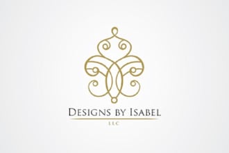 make a glamorous art deco original logo for an interior design firm