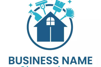 create your creative cleaning logo within 20 hours