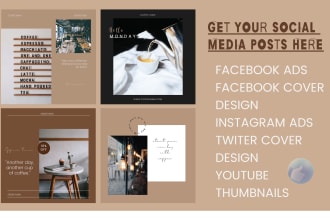 design instagram ads, facebook posts and banner ads