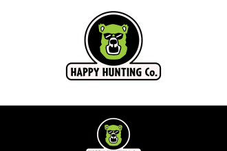 provide a fishing and hunting, mountain, and climbing logo