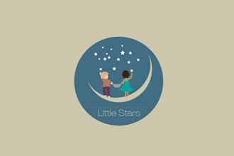 design dynamic simple little stars logo