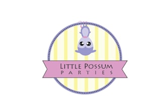design high quality classy little possum parties logo