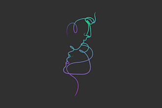 do minimalist continuous one line art illustration in 24hr