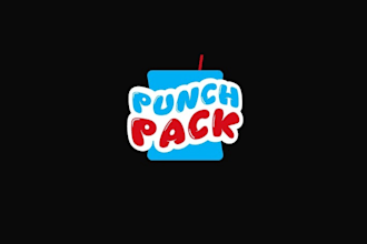 design wonderful punch pack logo in very short time