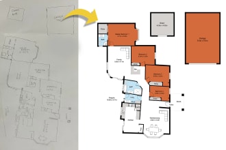 do 2d color floor plan and matterport