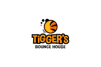 design a fun wonderful better logo for tiggers bounce house