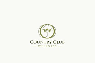 create a wellness center better logo for 116 year old country club