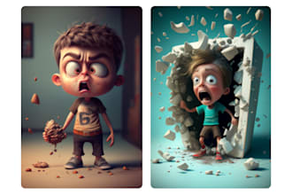 design 3d cartoon character in blender