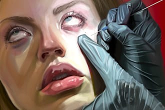 custom digital portrait drawing