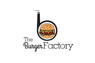 design best quality first class burger factory logo design