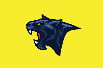 design awesome panther mascot  logo with unlimited revision in 15 hours