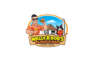 design attractive burger bar ocean logo in high definition