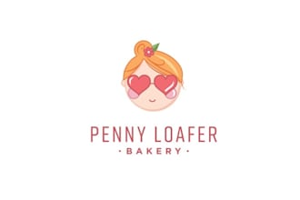 design premium original woman bakery logo