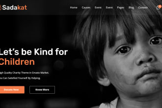 design a nonprofit, charity, donation, ngo and religion website