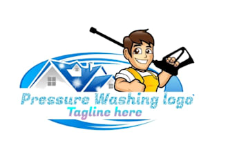 make a custom pressure washing logo with very express delivery
