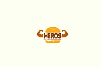 design an attractive old school heros logo