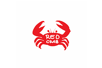 design beautiful red crab logo