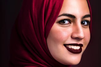retouch a portrait of a fashion model or remove background