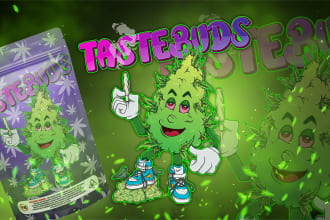 design weed marijuana cannabis mascot logo for your strain
