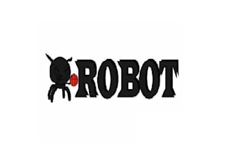 design a minimal robot basketball logo