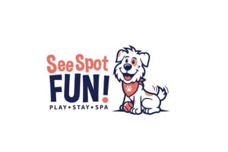 do a high resolution funny dog logo with express delivery