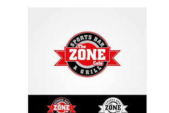design excellent cafe sports bar grill logo