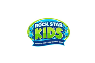 design a professional awesome summer camp program logo
