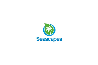 create a tropical popular classic logo for seascapes