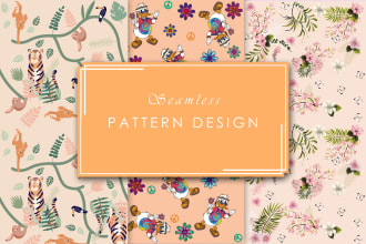 design seamless patterns for textiles and fabric prints