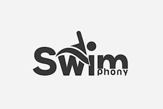 do awesome a swimming logo with my own creative thinking