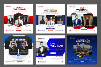 design modern webinar, event, church social media post ads