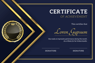 create customised, and personalised certificate designs for all occasions