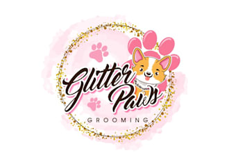 do modern dog website business logo design with new concept