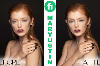 do high end professional beauty and fashion portraits retouch