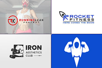 make a gym and fitness logo intro for your business
