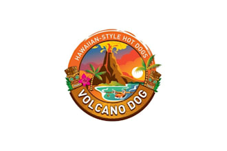 make wonderful erupting volcano logo