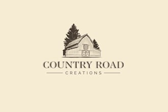 fantastic country road logo design