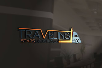 create a logistics transport and trucking logo